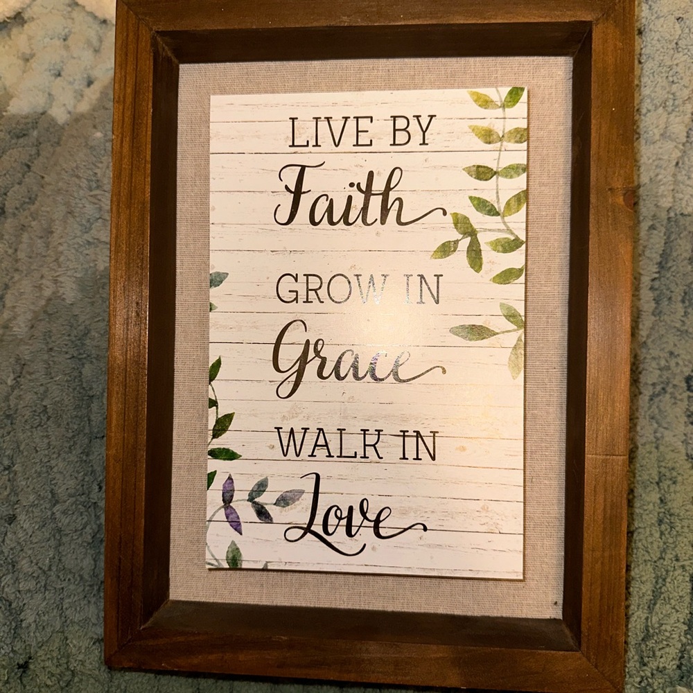 Inspirational Framed Wall Art with Wooden Frame